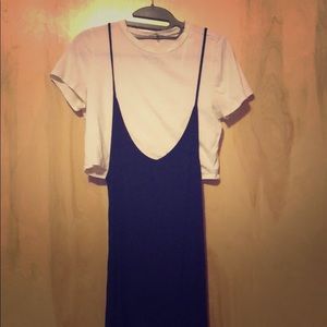 Short Sleeve Top with Full-Length Dress